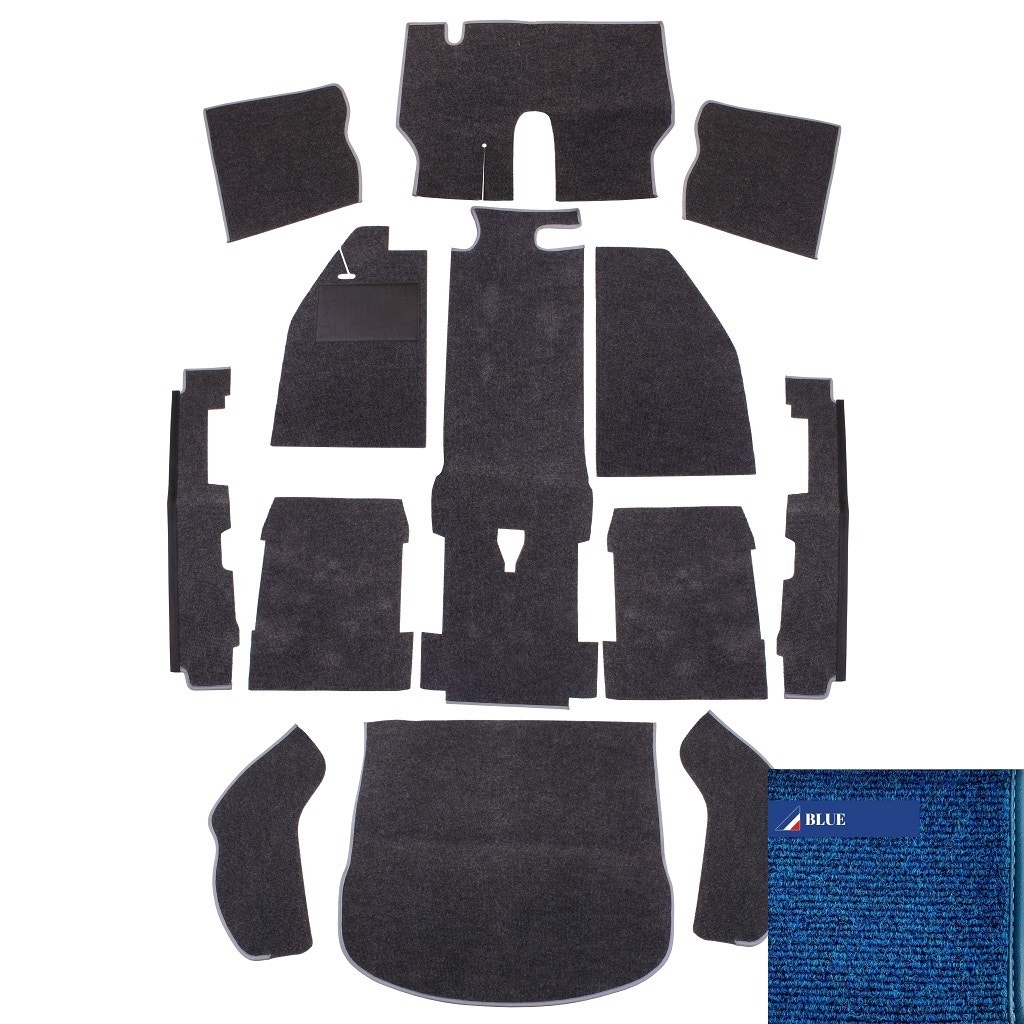 Carpet Set for Left Hand Drive Blue