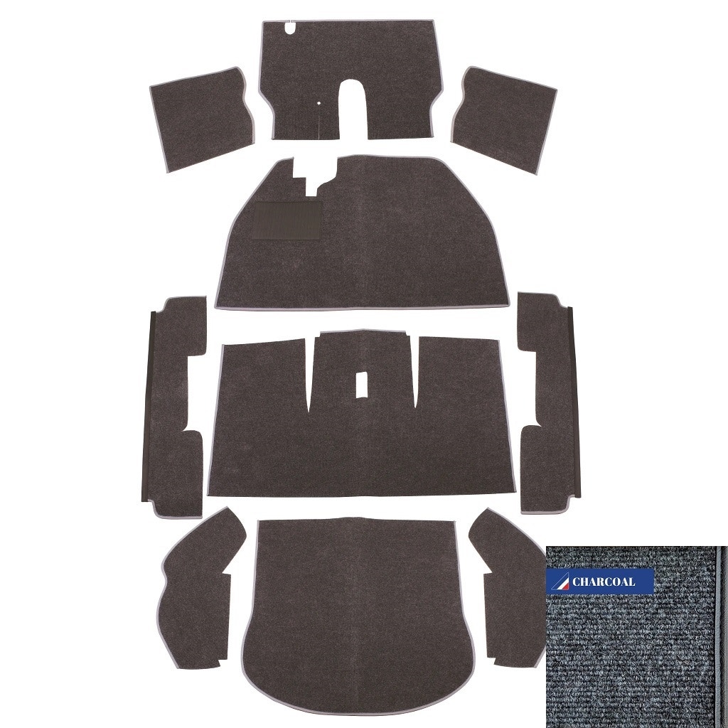 Carpet Set for Left Hand Drive, Charcoal