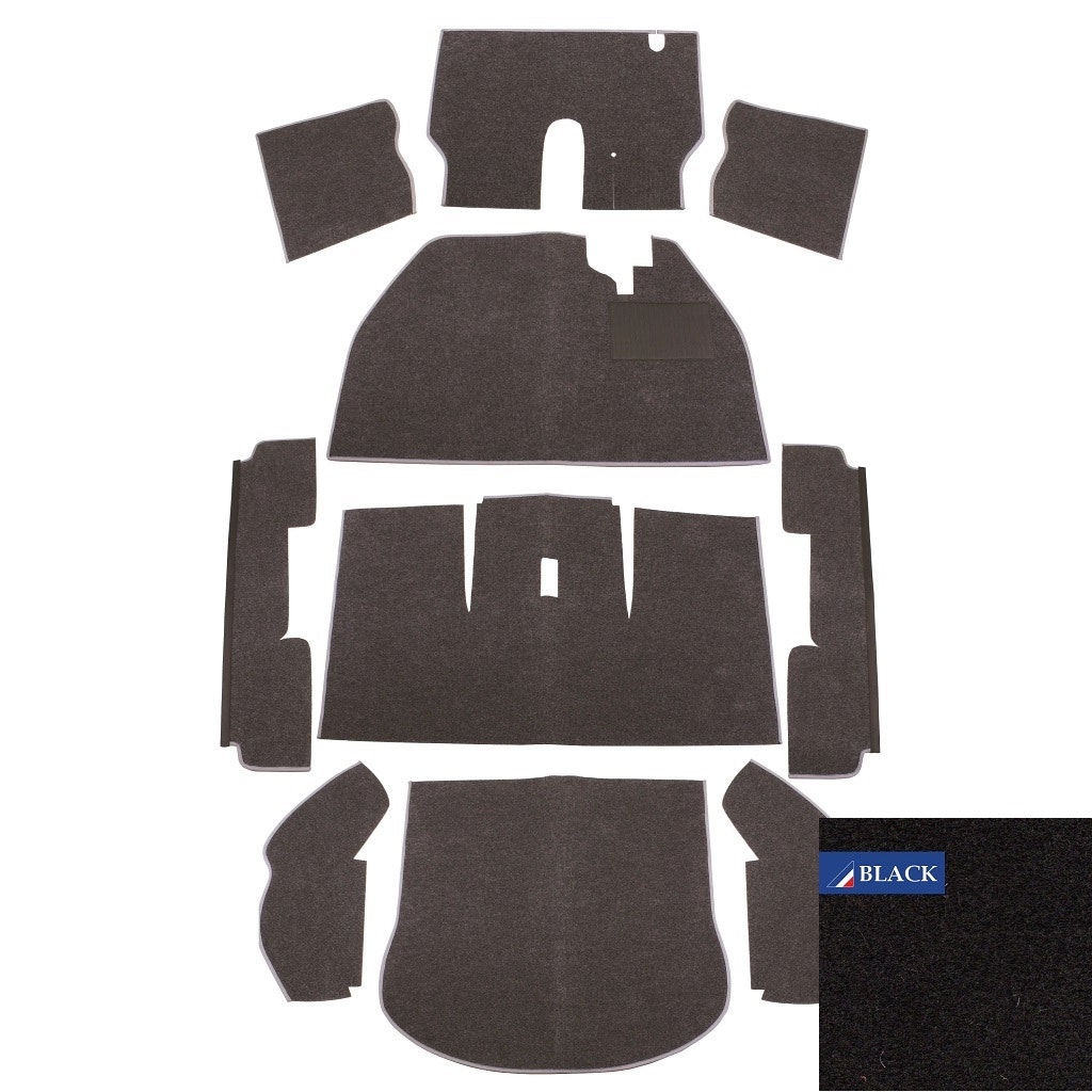 Carpet Set for Right Hand Drive Black