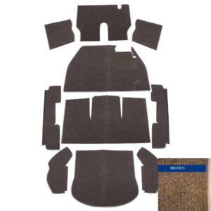 Carpet Set for Right Hand Drive, Brown