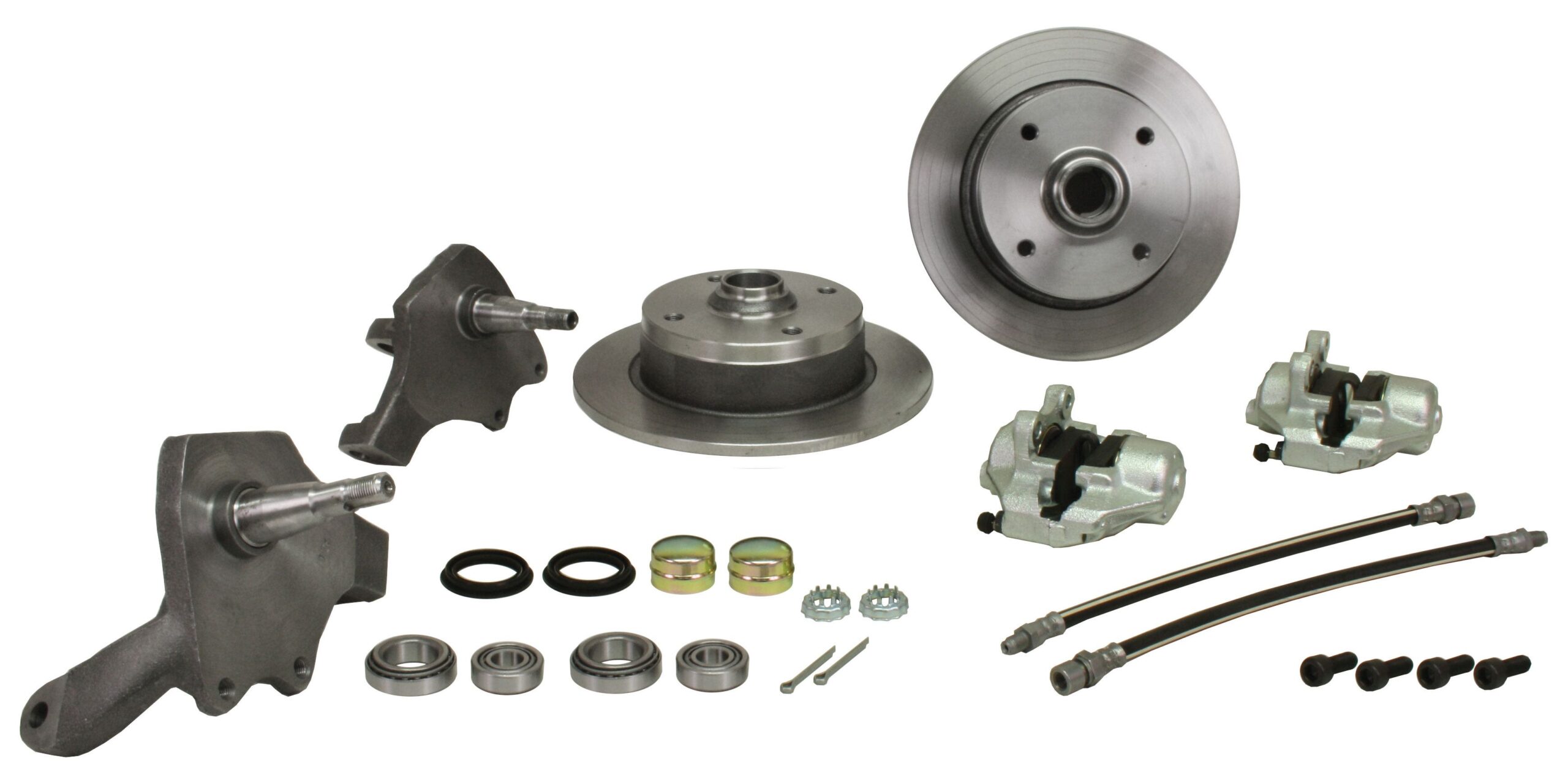Front Disc Brake Conversion Kit, 4x130, Dropped Spindles