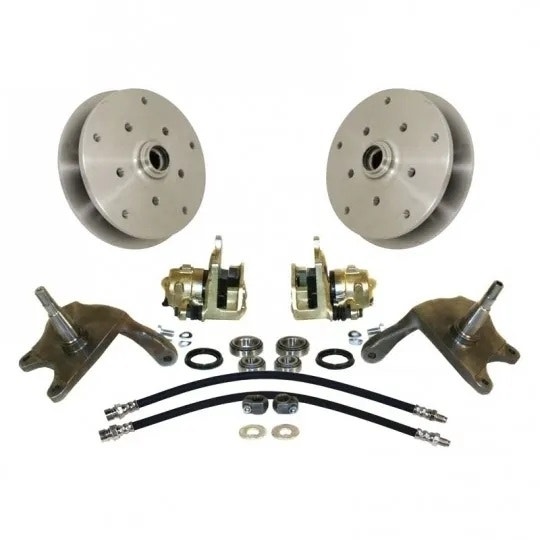 Front Disc Brake Kit, 5x205-5x130 with Dropped Spindles