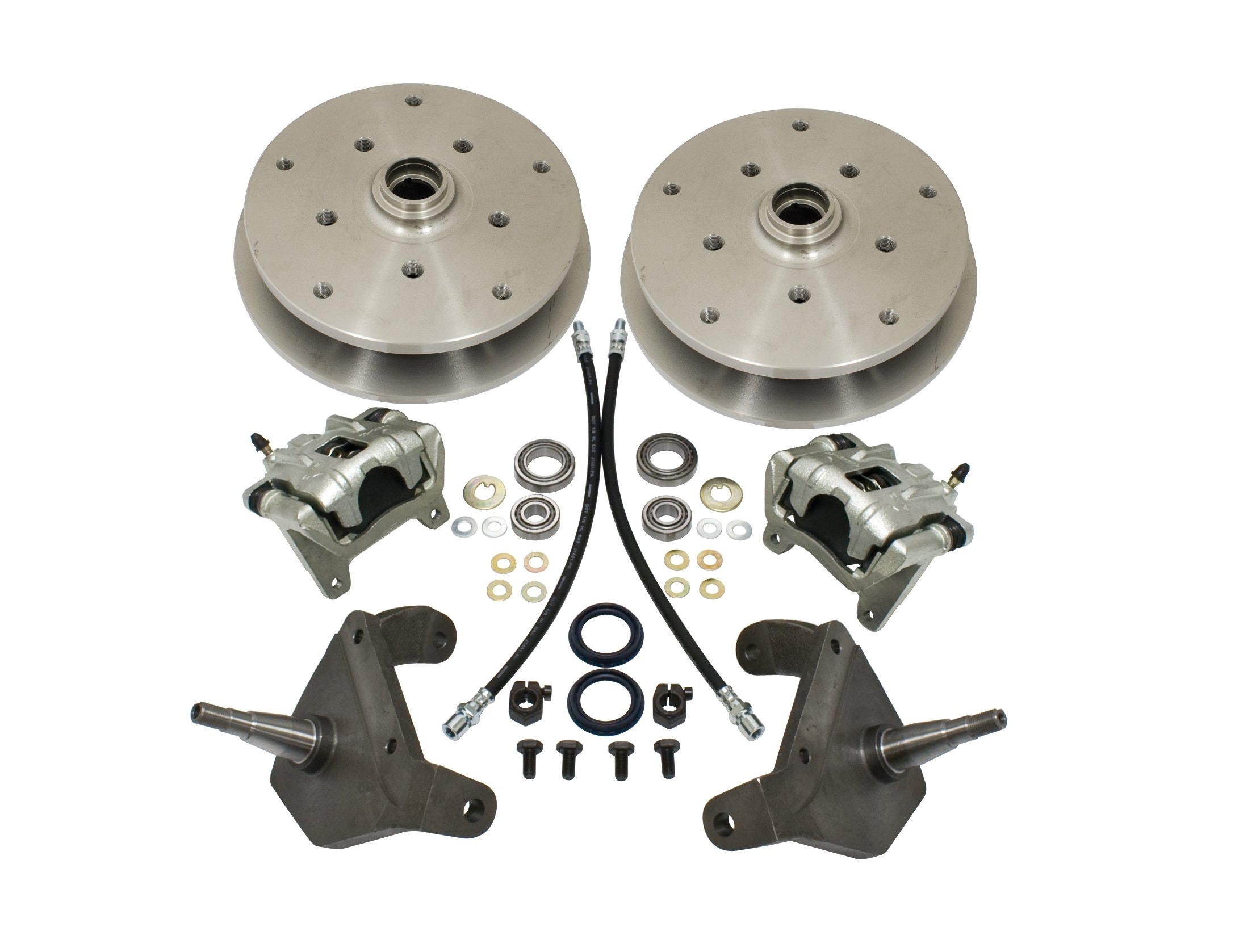Front Disc Brake Kit, 5x205-5x130 with Dropped Spindles