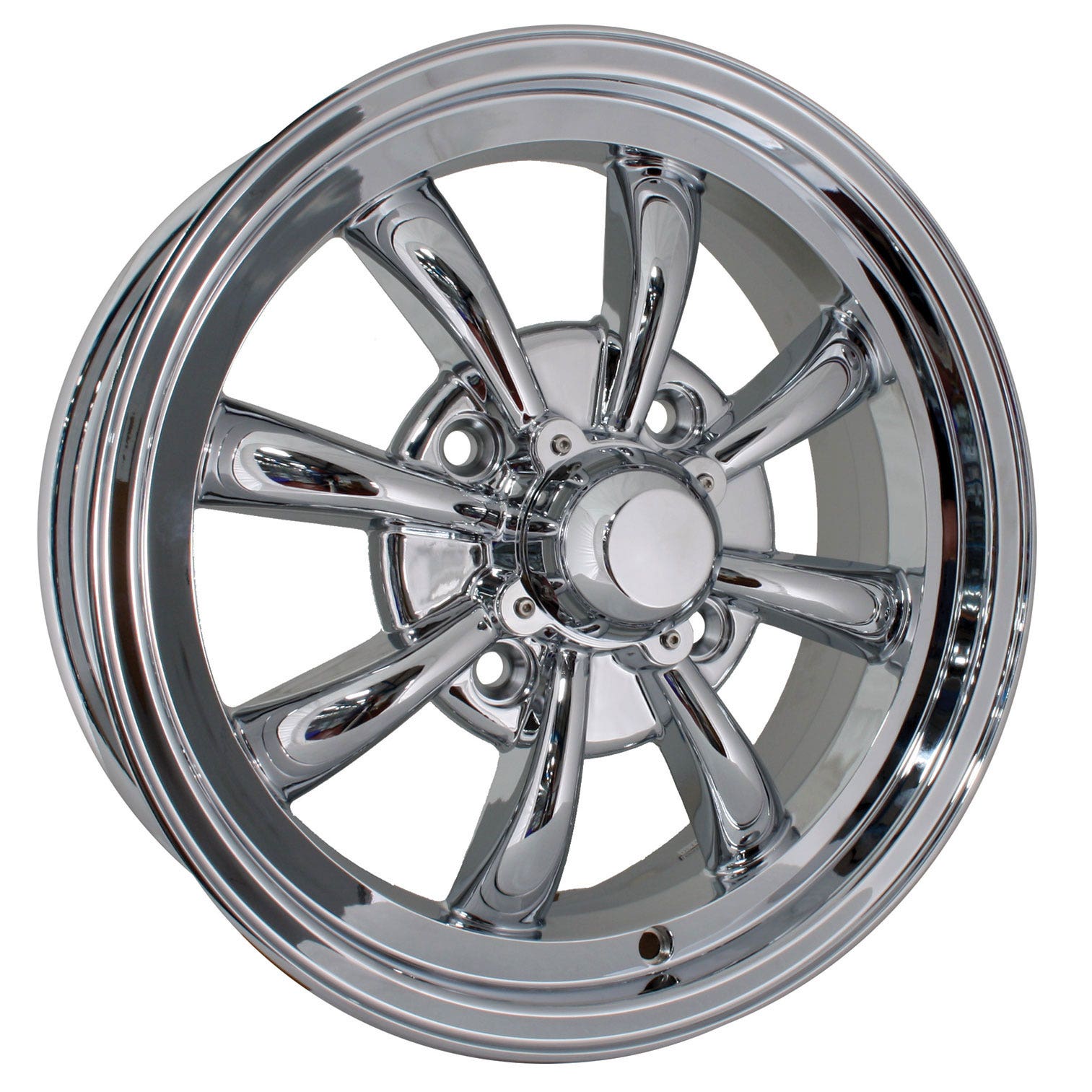GT 8 Spoke Alloy Wheel, Chrome, 5.5x15, 4x130, ET30