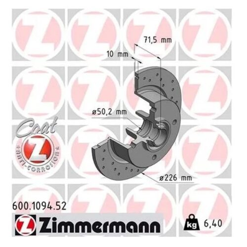 Sport Cross-Drilled Solid Front Brake Discs 278x9mm