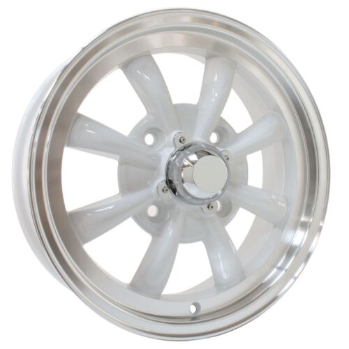 SSP GT 8 Spoke Alloy Wheel White 5.5×15″, 4×130 PCD, ET30