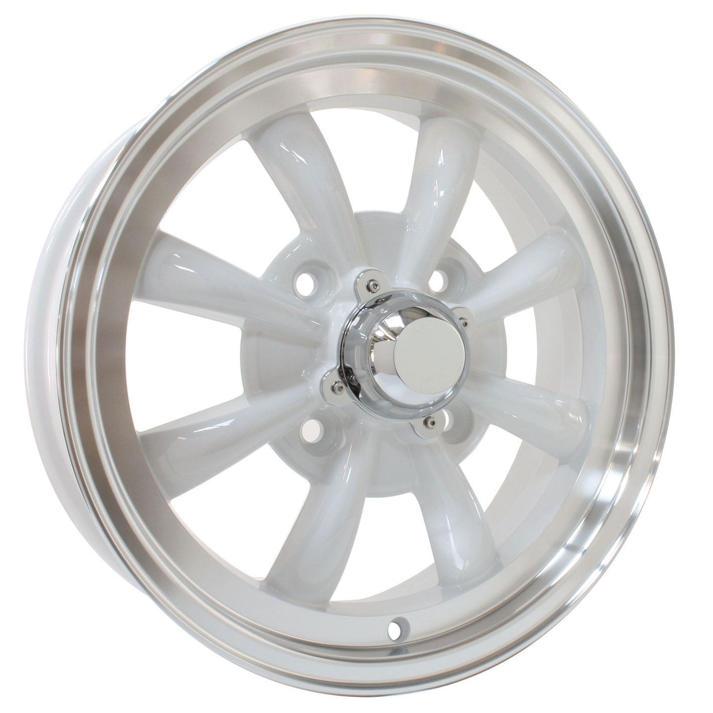 SSP GT 8 Spoke Alloy Wheel White 5.5x15", 4x130 PCD, ET30