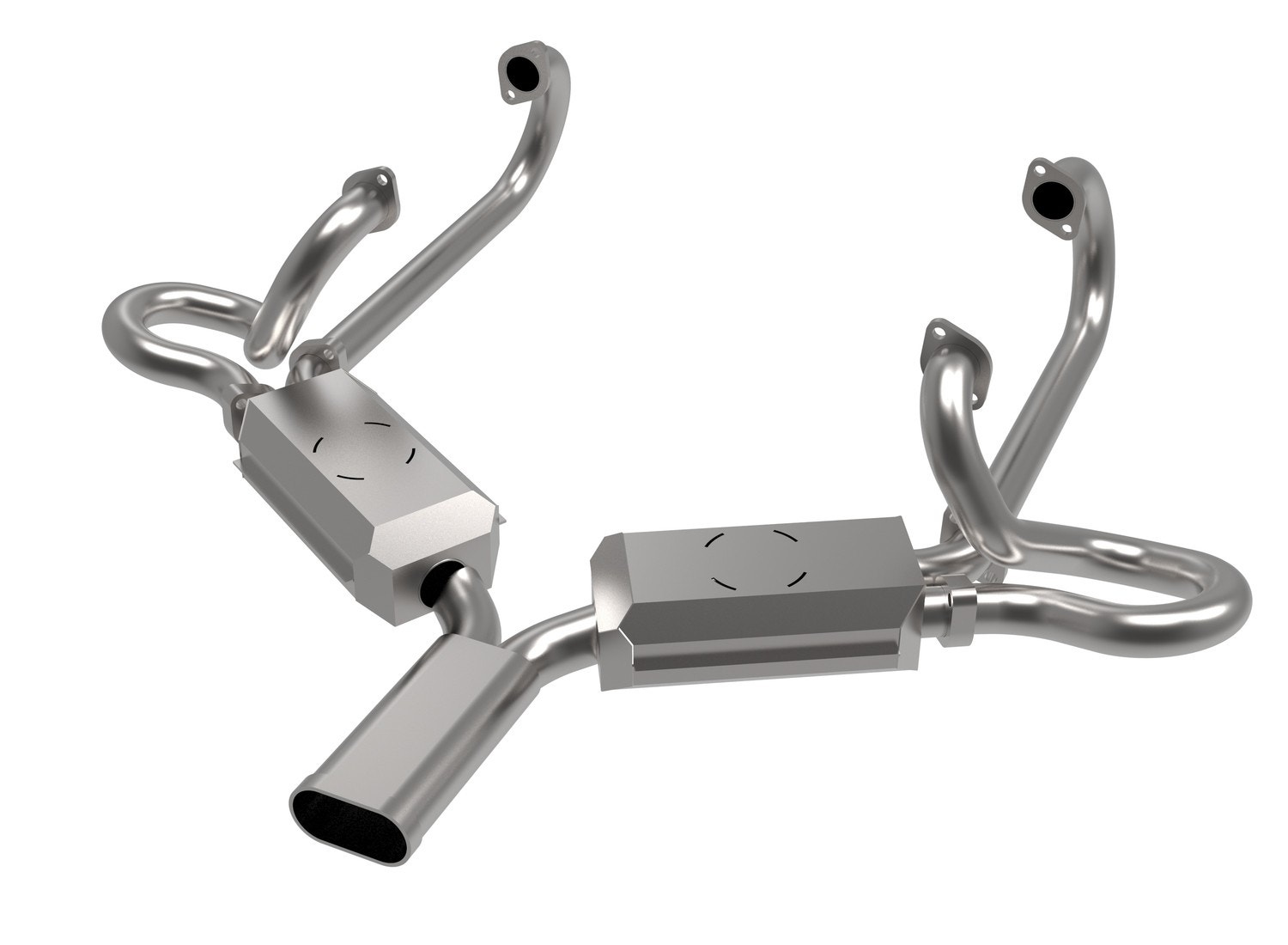 Vintage Speed Quiet Sebring Style Exhaust, 25hp, 36hp