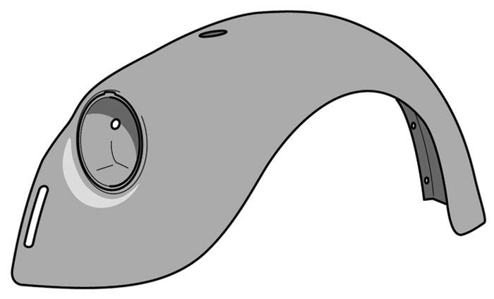 Wing, Front, Left, 1300-1500cc
