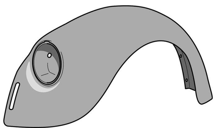 Wing Front Left Zinc Galvanised