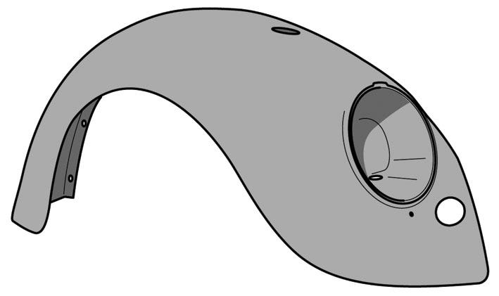 Wing Front Right Zinc Galvanised